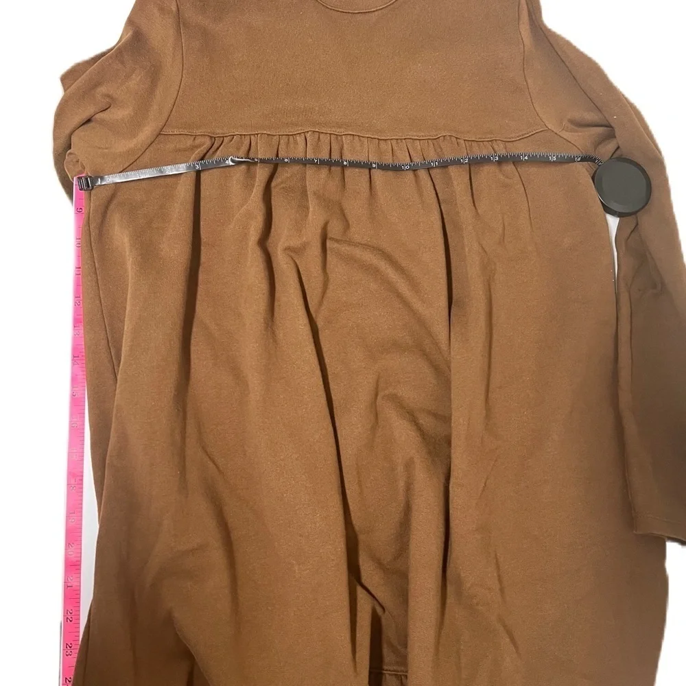 Little Parni Girls Brown Tiered Sweatshirt Dress Sz 16 fall winter spring casual